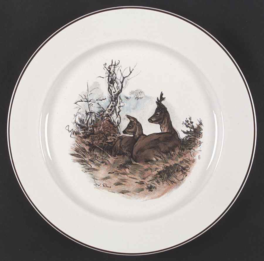 Fontainebleau (No Border, Brown Trim) Dinner Plate by Villeroy & Boch-1