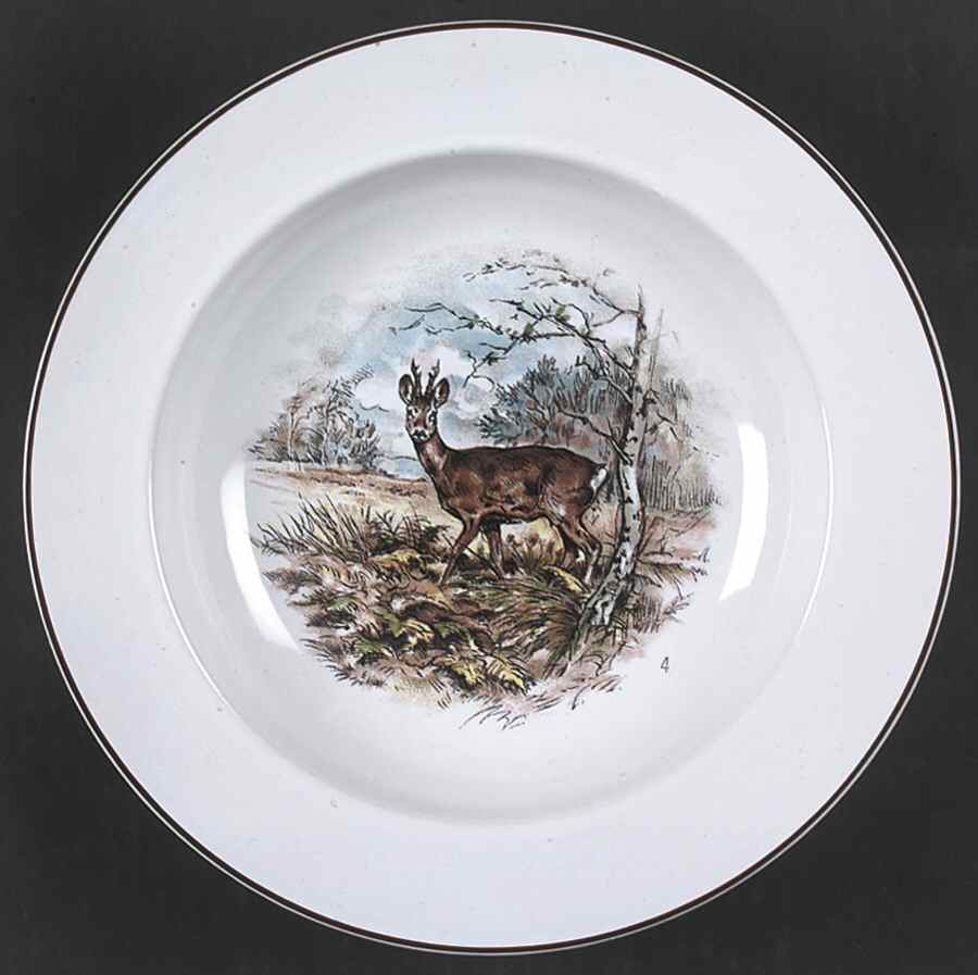 Fontainebleau (No Border, Brown Trim) Rim Soup Bowl by Villeroy & Boch-1