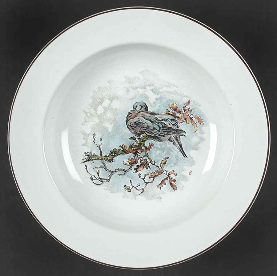 Fontainebleau (No Border, Brown Trim) Rim Soup Bowl by Villeroy & Boch-1