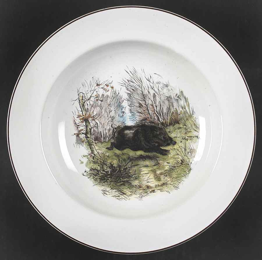 Fontainebleau (No Border, Brown Trim) Rim Soup Bowl by Villeroy & Boch-1