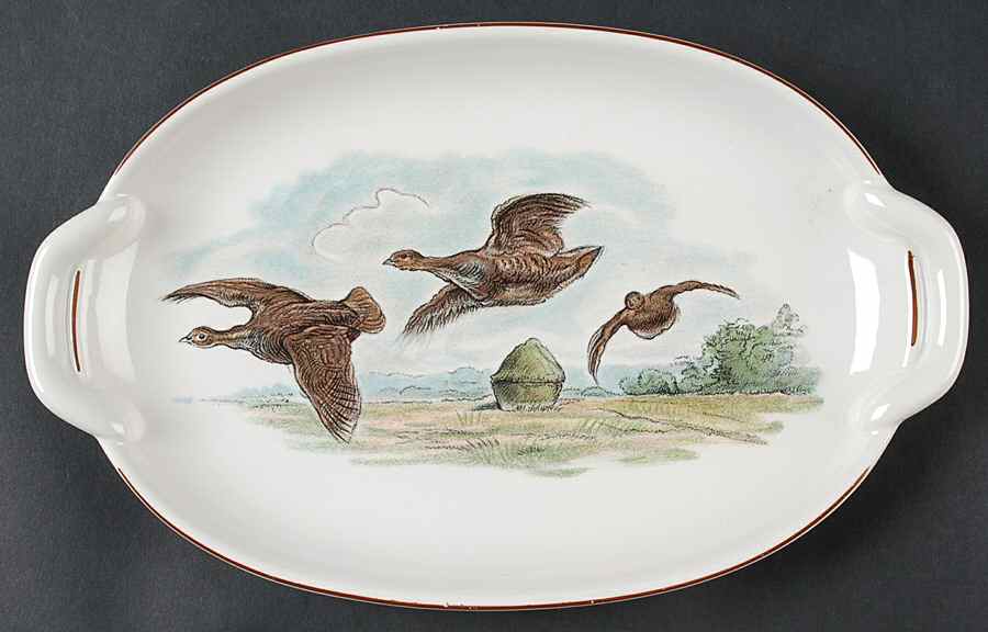 Fontainebleau (No Border, Brown Trim) Pickle Dish by Villeroy & Boch-1