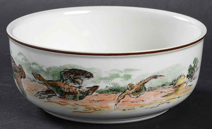 Fontainebleau (No Border, Brown Trim) Coupe Cereal Bowl by Villeroy & Boch-1
