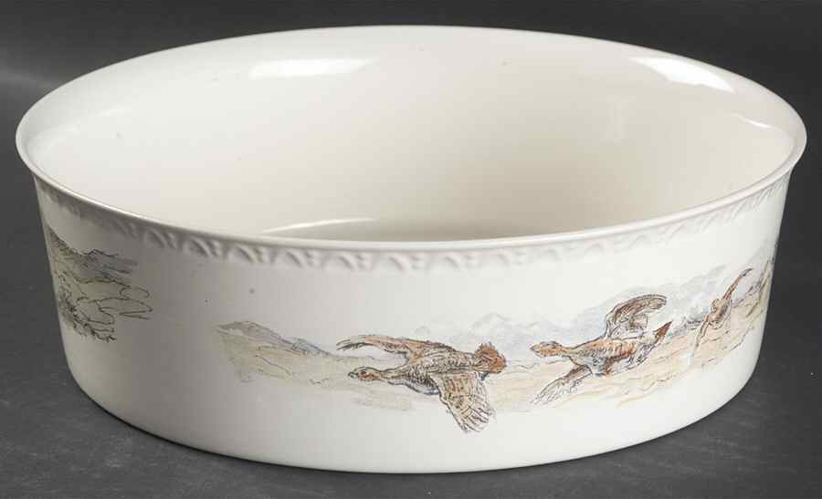 Fontainebleau (Raised Dots, No Trim) 8" Round Baker by Villeroy & Boch-1