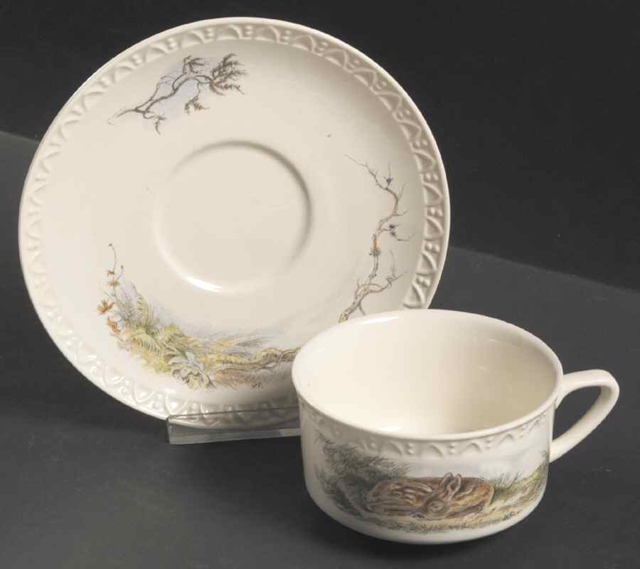 Fontainebleau (Raised Dots, No Trim) Flat Cup & Saucer Set by Villeroy & Boch-1