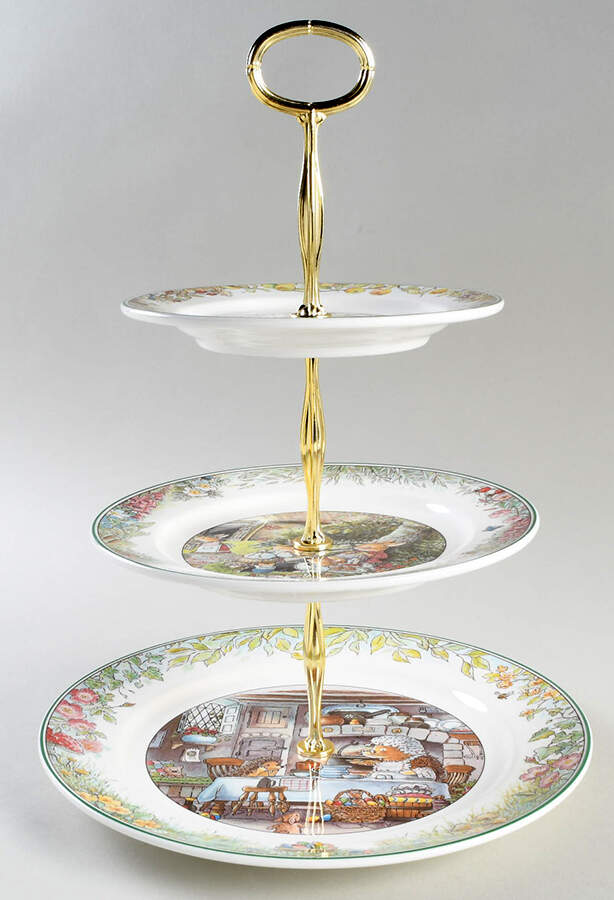 Foxwood Tales 13 7/8"-14 1/4" 3-Tiered Serving Tray(DP,SP,BB) HC by Villeroy & Boch-1