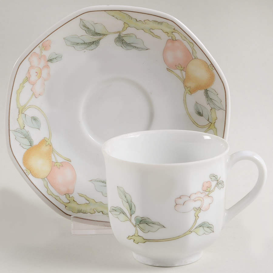 Fruit Garden Footed Demitasse Cup & Saucer Set by Villeroy & Boch-1