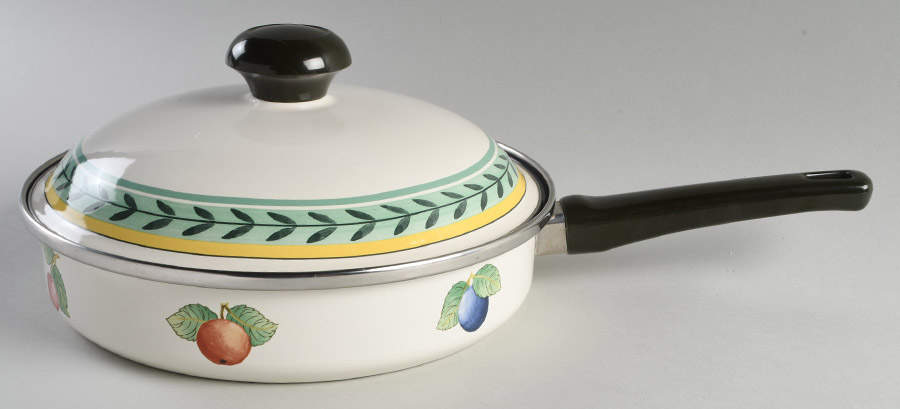 French Garden Fleurence 10" Metal Skillet & Lid by Villeroy & Boch-1