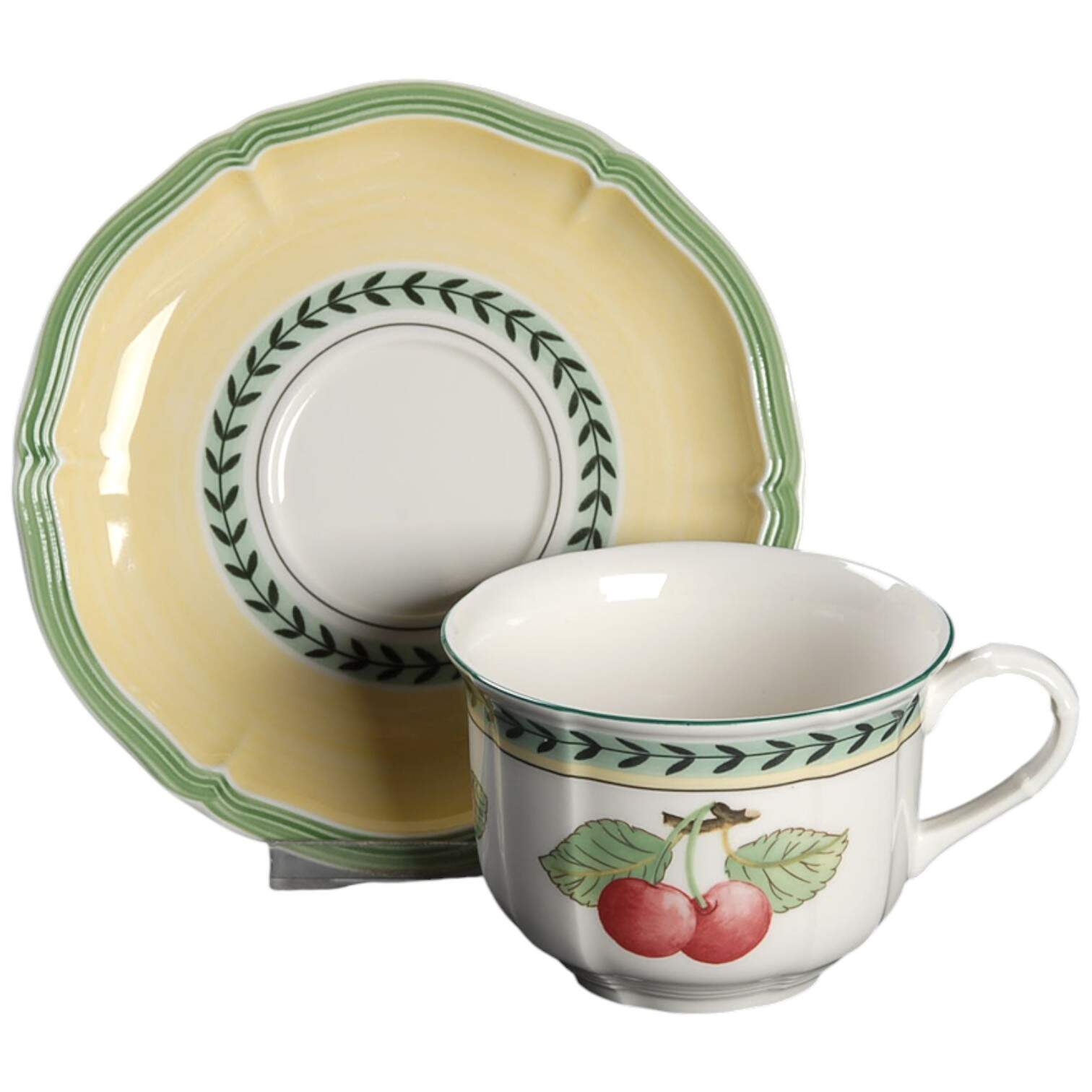 French Garden Fleurence Breakfast Cup & Cream Soup Saucer Set by Villeroy & Boch-1