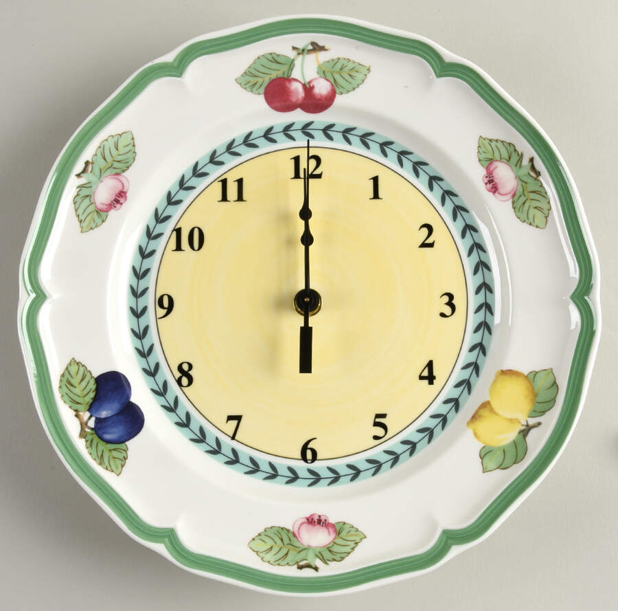 French Garden Fleurence 1-2" depth  Clock Plate HC by Villeroy & Boch-1