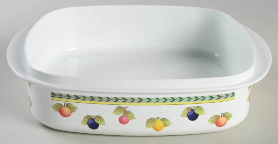 French Garden Fleurence 40 Oz Square Plastic Microwave Bowl, No Vent Lid by Villeroy & Boch-1
