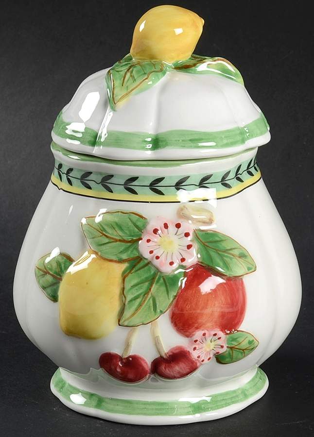 French Garden Fleurence Sugar Bowl & Lid by Villeroy & Boch-1