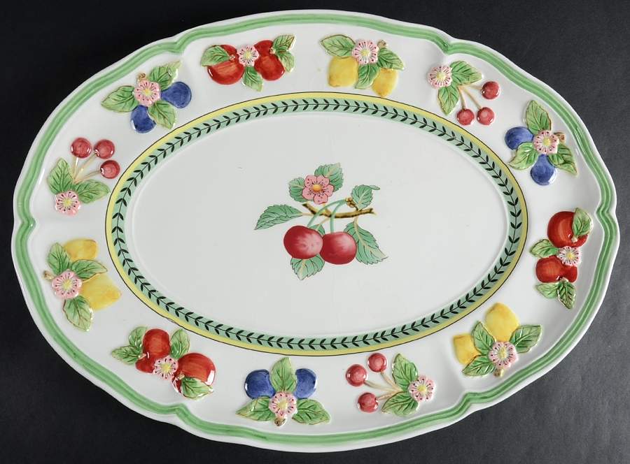 French Garden Fleurence 18" Oval Serving Platter by Villeroy & Boch-1