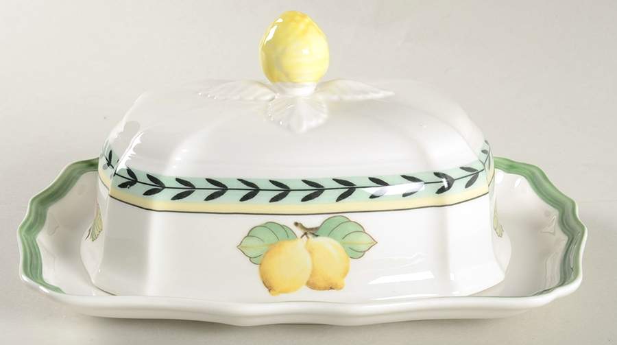 French Garden Fleurence Rectangular Covered Butter by Villeroy & Boch-1