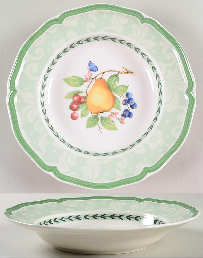 French Garden Fleurence Large Rim Accent Soup Bowl by Villeroy & Boch-1