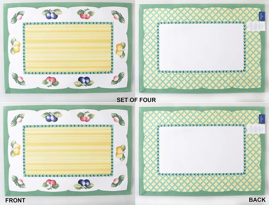 French Garden Fleurence Cloth Reversible Placemat - Set of 4 by Villeroy & Boch-1