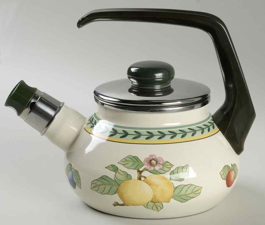 French Garden Fleurence Metal Whistler Kettle & Lid by Villeroy & Boch-1