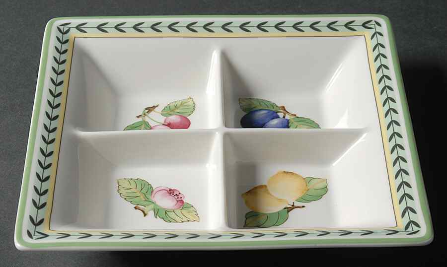 French Garden Fleurence Divided 4-Part Square Platter by Villeroy & Boch-1