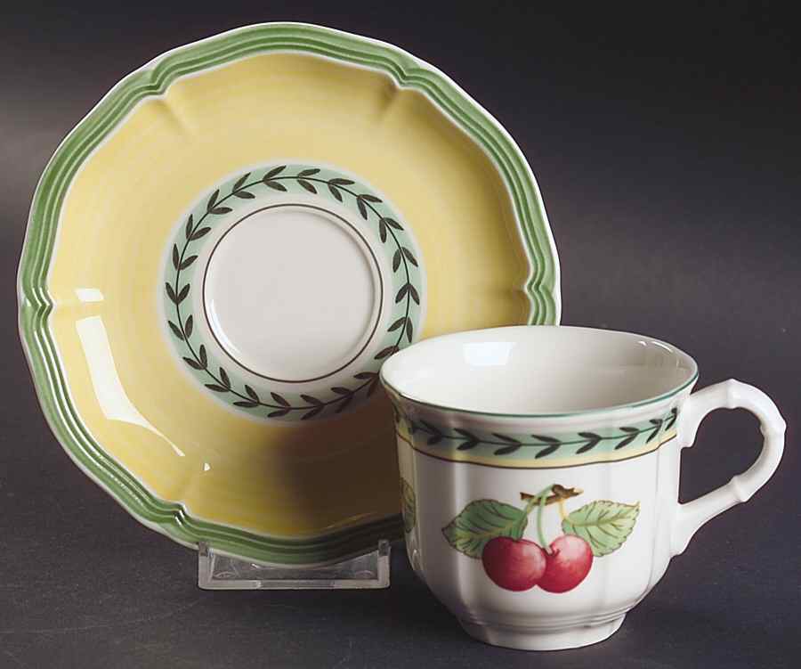 French Garden Fleurence Flat Cup & Saucer Set by Villeroy & Boch-1