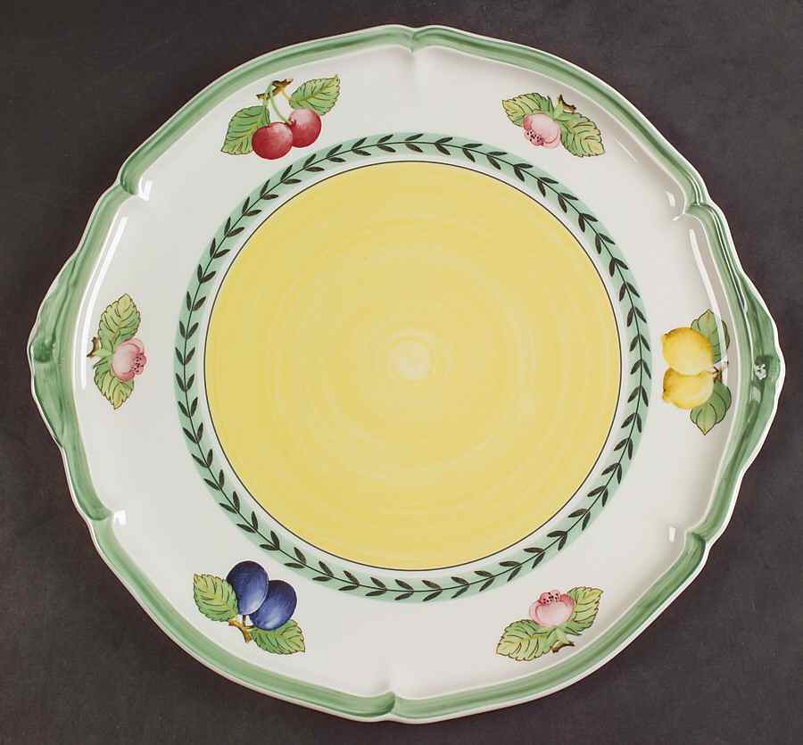 French Garden Fleurence Handled Cake Plate by Villeroy & Boch-1