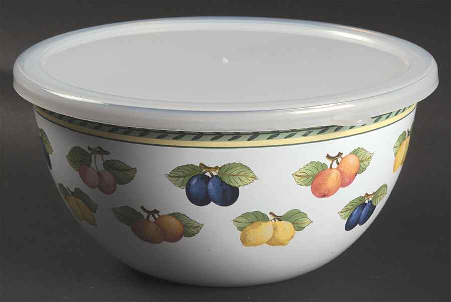 French Garden Fleurence 7" Metal Mixing Bowl & Plastic Lid by Villeroy & Boch-1