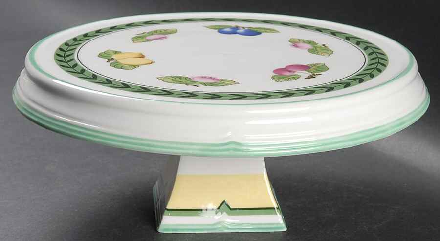 French Garden Fleurence 10" Diameter Pedestal Cake Stand by Villeroy & Boch-1