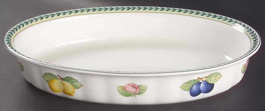 French Garden Fleurence 13" Oval Baker by Villeroy & Boch-1