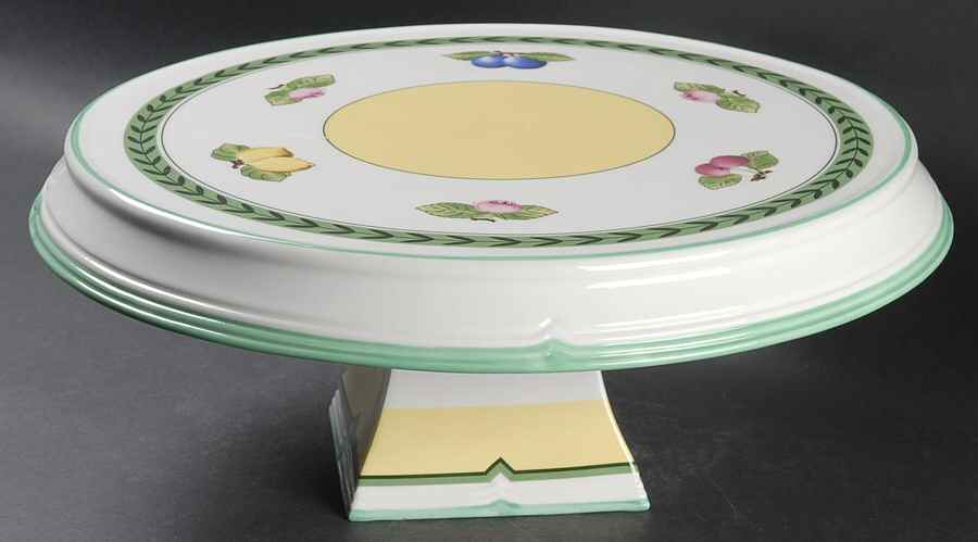 French Garden Fleurence 14" Diameter Pedestal Cake Stand by Villeroy & Boch-1