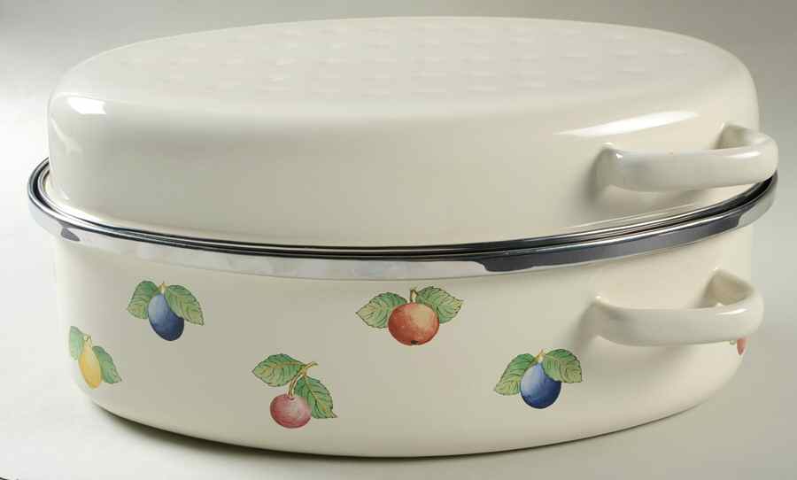 French Garden Fleurence Oval Covered Metal Roaster by Villeroy & Boch-1