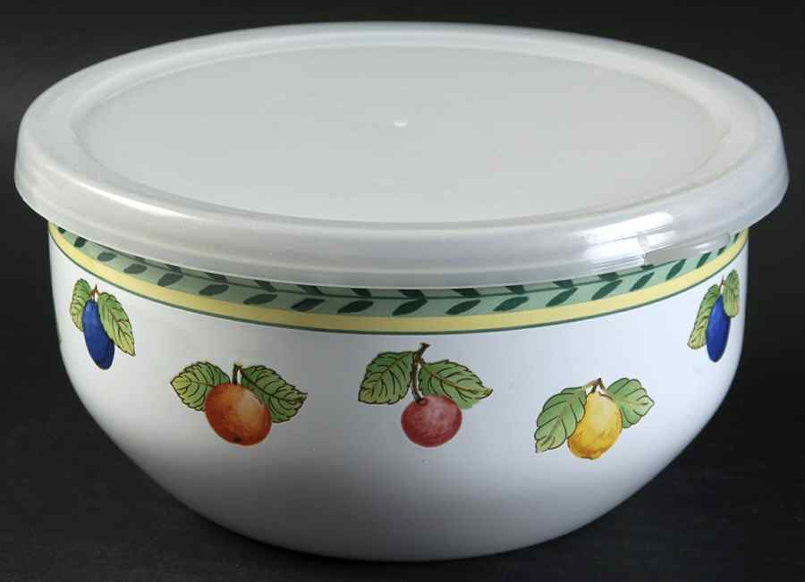 French Garden Fleurence 5" Metal Mixing Bowl & Plastic Lid by Villeroy & Boch-1