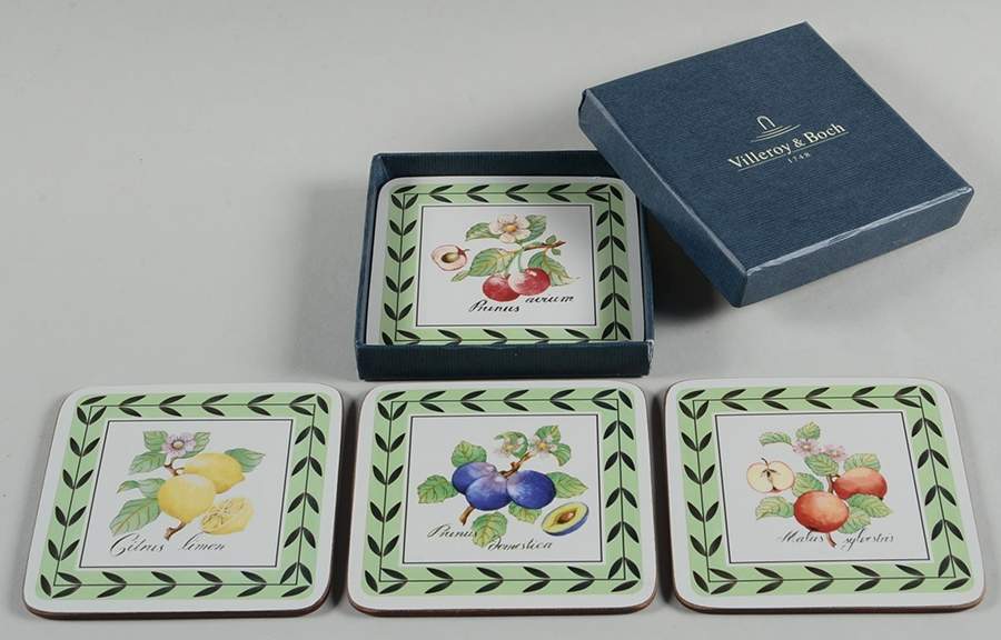 French Garden Fleurence Square Corkback Coaster - Set of 4 Motifs by Villeroy & Boch-1