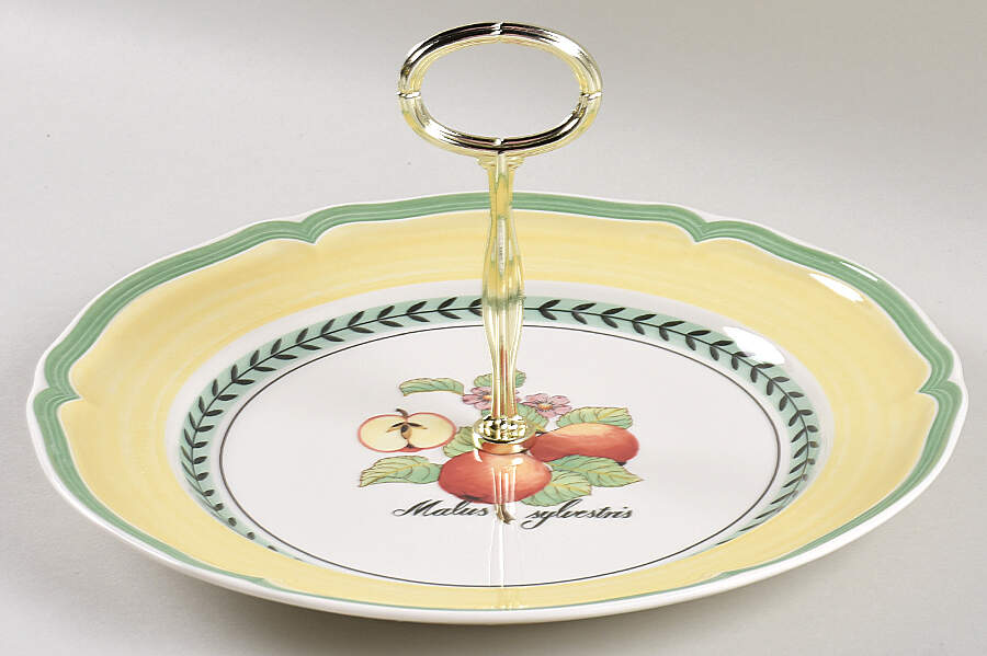 French Garden Valence Round Serving Plate with Center Handle (Dp) Hc by Villeroy & Boch-1