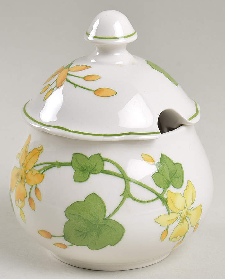 Geranium (Non Ribbed Rim) Jam/Jelly & Lid by Villeroy & Boch-1