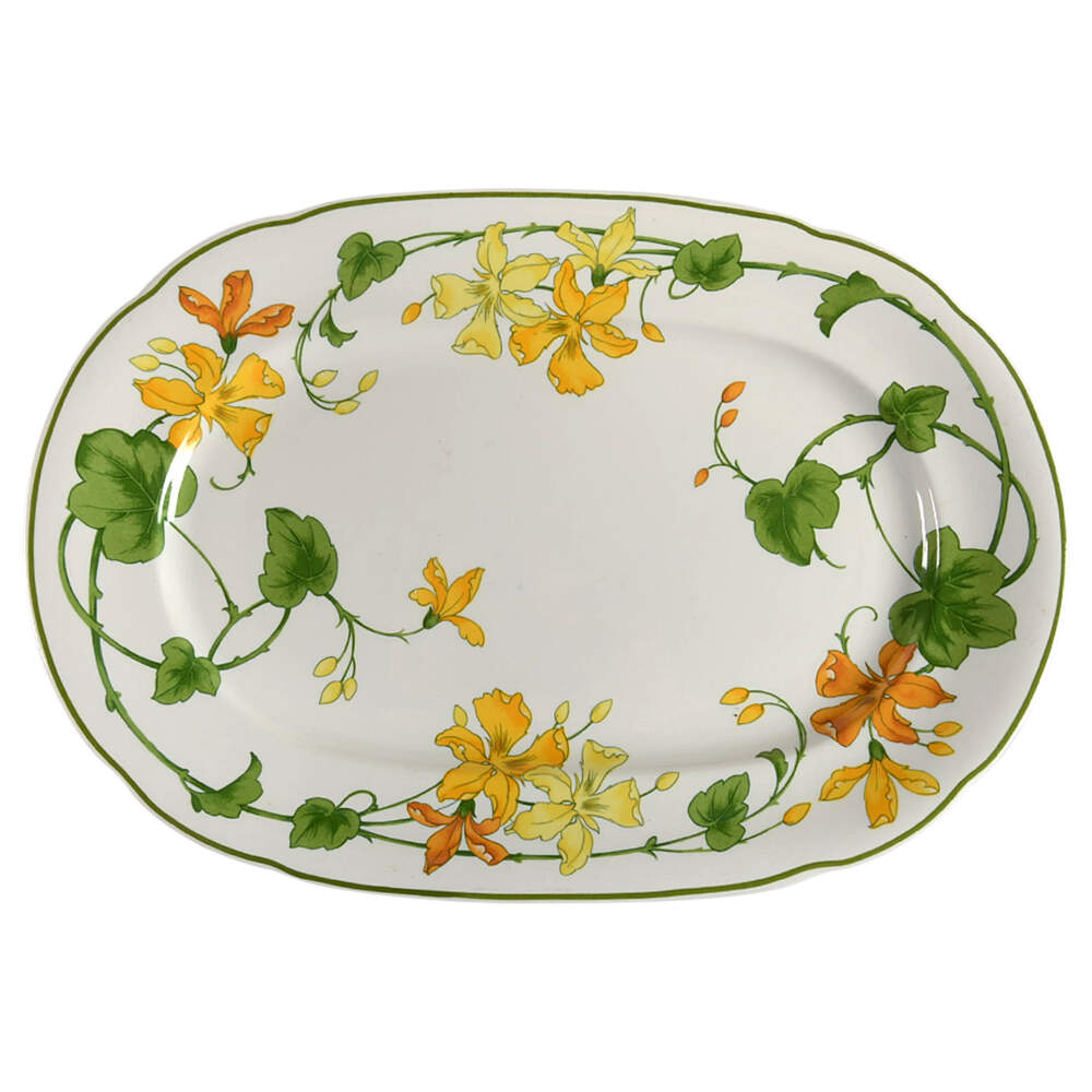 Geranium (Non Ribbed Rim) 12" Oval Serving Platter by Villeroy & Boch-1