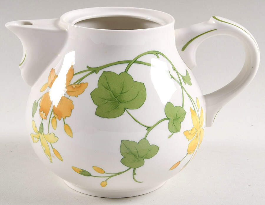 Geranium (Non Ribbed Rim) Teapot No Lid by Villeroy & Boch-1
