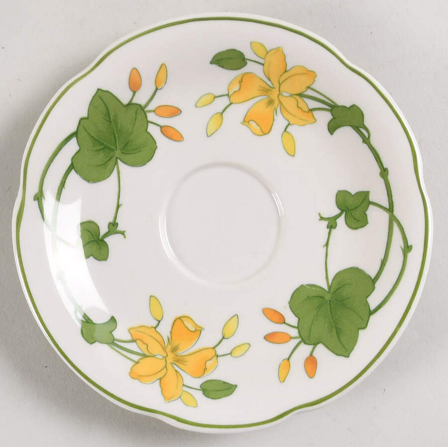 Geranium (Non Ribbed Rim) Saucer for Demitasse Cup by Villeroy & Boch-1