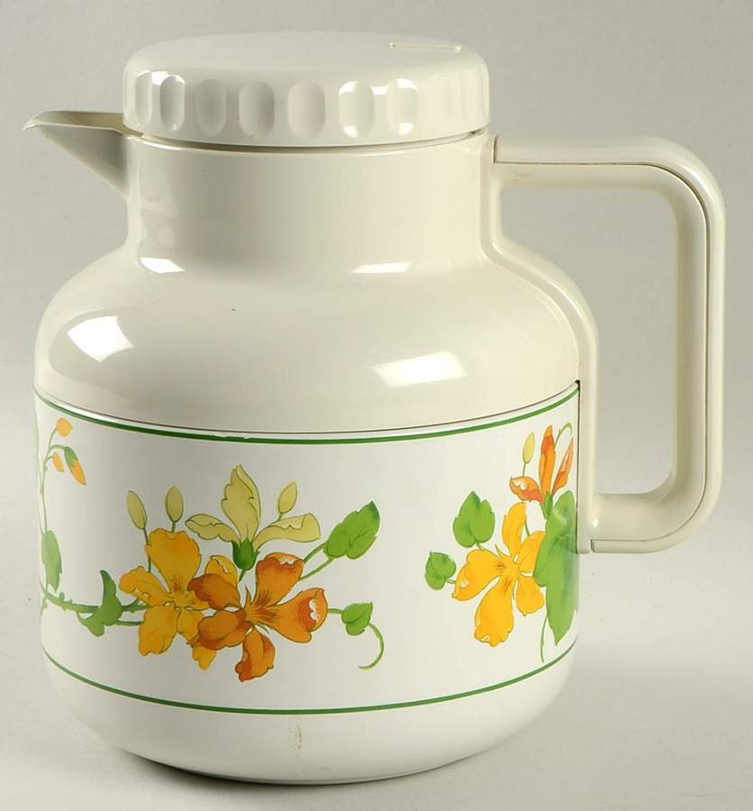 Geranium (Non Ribbed Rim) Plastic Thermos/Carafe & Lid by Villeroy & Boch-1