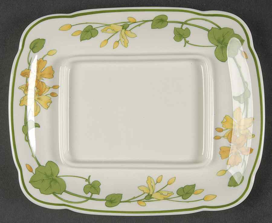 Geranium (Non Ribbed Rim) Rectangular Butter No Lid by Villeroy & Boch-1
