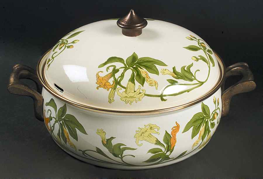 Geranium (Non Ribbed Rim) 3 Quart Metal Covered Casserole by Villeroy & Boch-1