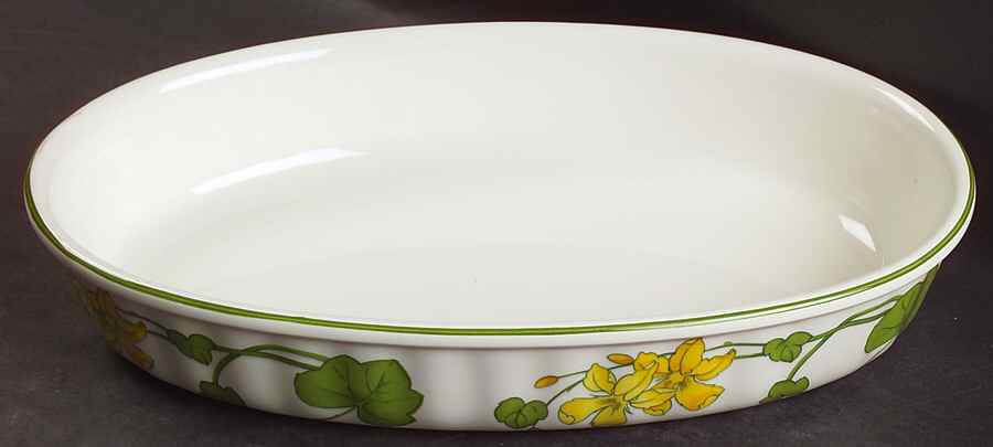 Geranium (Non Ribbed Rim) 11" Oval Baker by Villeroy & Boch-1