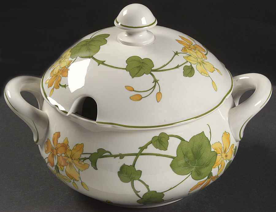 Geranium (Non Ribbed Rim) Round Covered Vegetable by Villeroy & Boch-1
