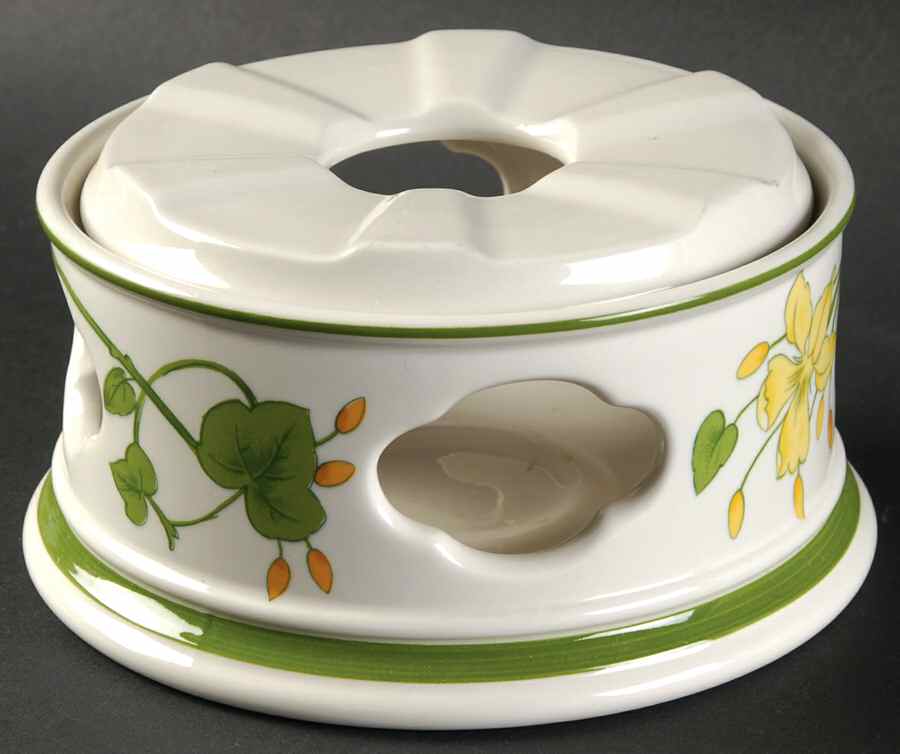 Geranium (Non Ribbed Rim) 2 Piece Warmer Stand by Villeroy & Boch-1
