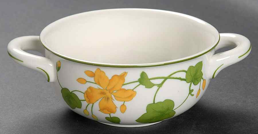 Geranium (Non Ribbed Rim) Flat Cream Soup Bowl by Villeroy & Boch-1