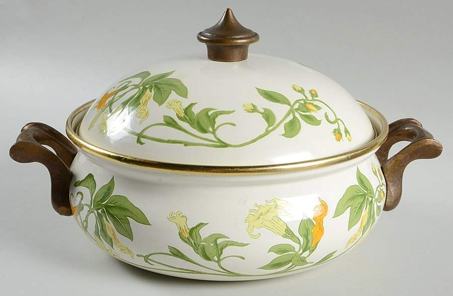 Geranium (Non Ribbed Rim) 2 Quart Metal Covered Casserole by Villeroy & Boch-1
