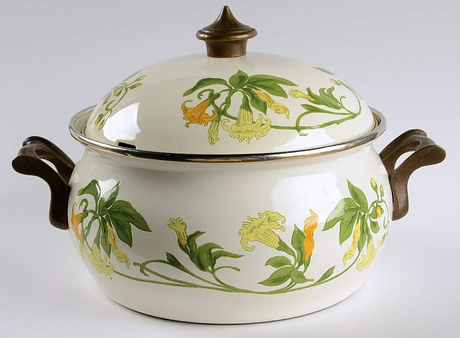 Geranium (Non Ribbed Rim) 4 Quart Metal Stew Pot by Villeroy & Boch-1