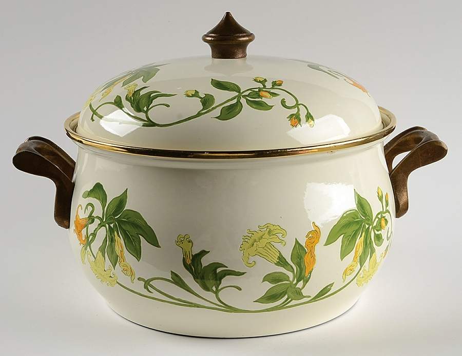 Geranium (Non Ribbed Rim) 7 Quart Metal Stockpot & Lid by Villeroy & Boch-1