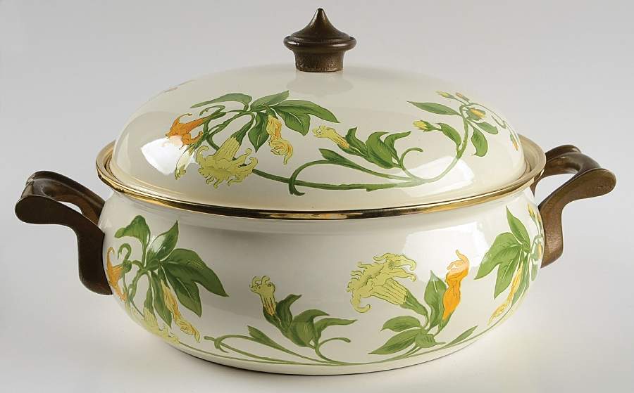 Geranium (Non Ribbed Rim) 4 Quart Metal Stew Pot by Villeroy & Boch-1