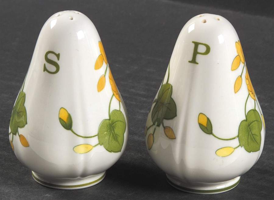 Geranium (Ribbed Rim) Salt & Pepper Set by Villeroy & Boch-1
