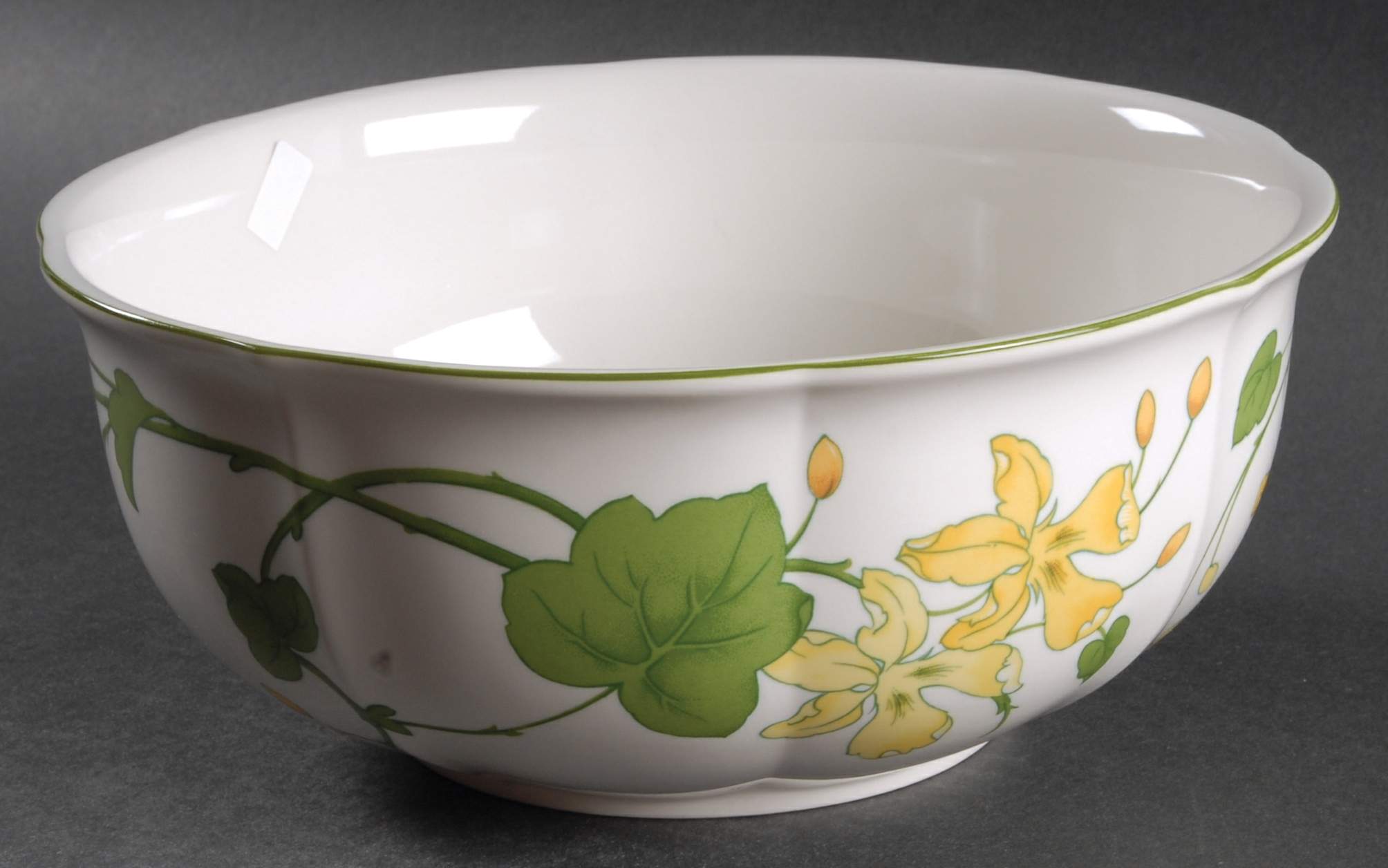 Geranium (Ribbed Rim) 8" Round Vegetable Bowl by Villeroy & Boch-1