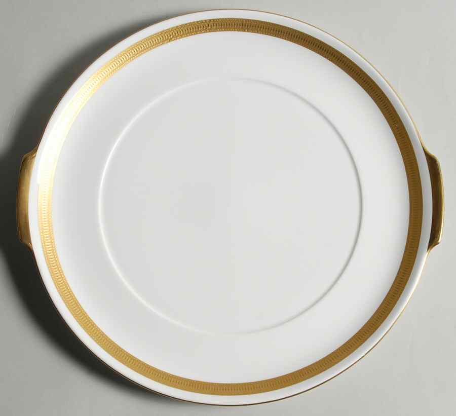 Gold Brocade Handled Cake Plate by Villeroy & Boch-1