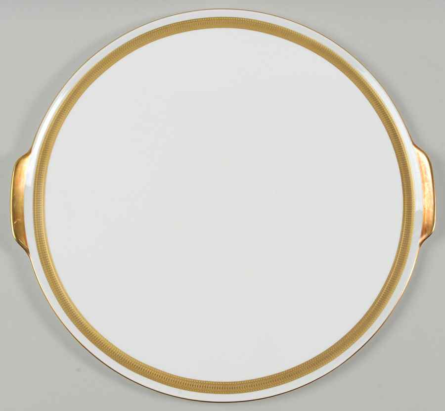 Gold Brocade Handled Cake Plate by Villeroy & Boch-1